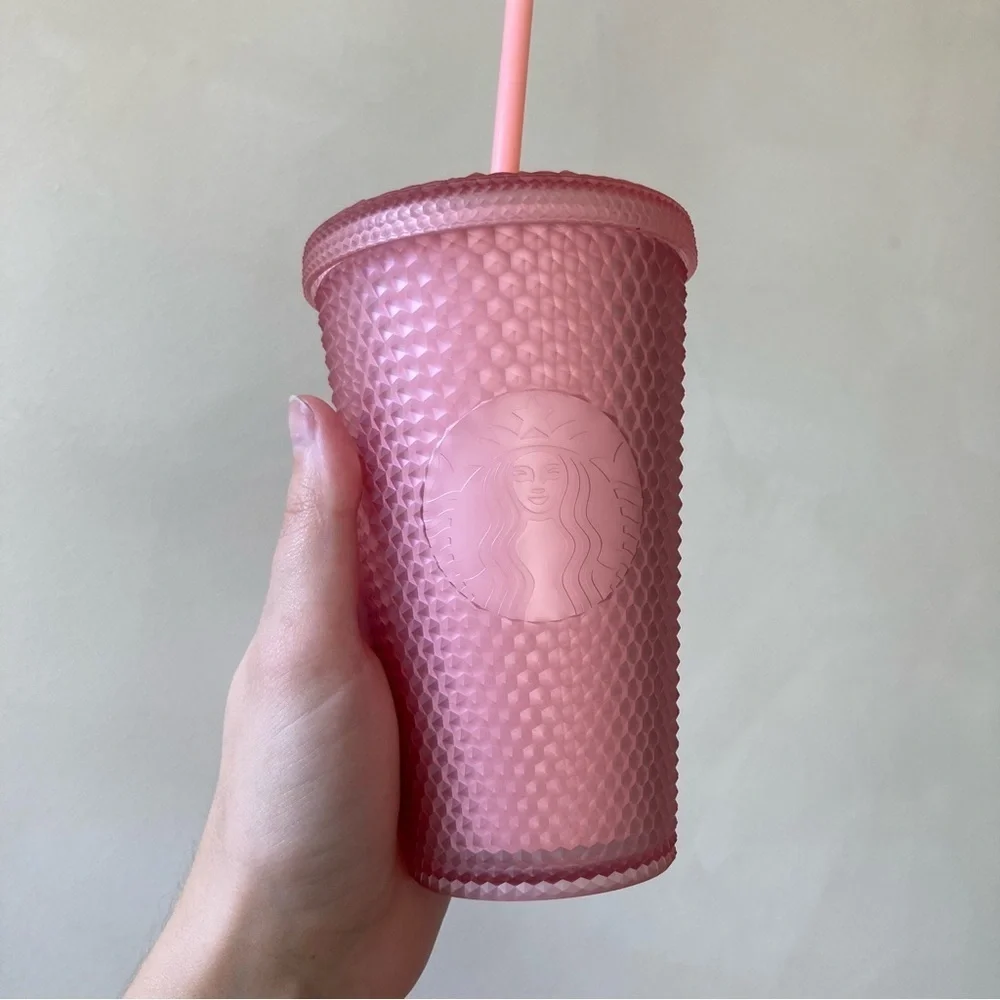 Starbucks | 2022 Valentine's Soft Touch Matte Pink Studded Grande 16 oz Tumbler